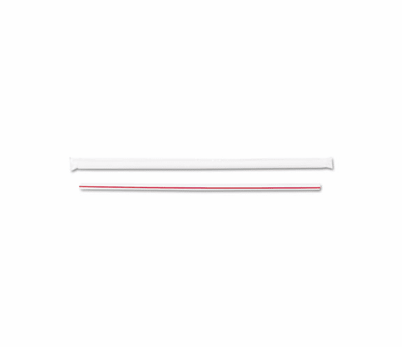 BWK2851S Jumbo Straws, 7 3/4", Plastic, Red; White, 12000/Box By BOARDWALK