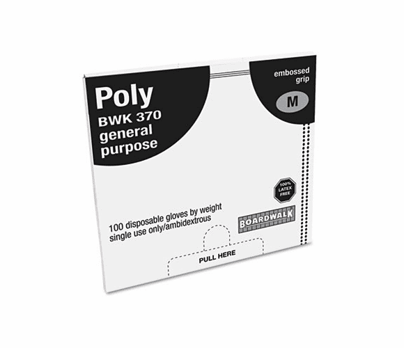 BWK370M Polyethylene Disposable Food Handling Gloves, Medium, 1000/Carton By BOARDWALK
