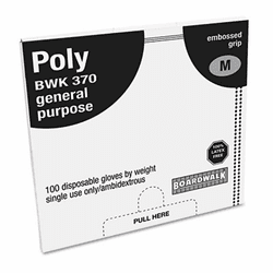 BWK370M Polyethylene Disposable Food Handling Gloves, Medium, 1000/Carton By BOARDWALK