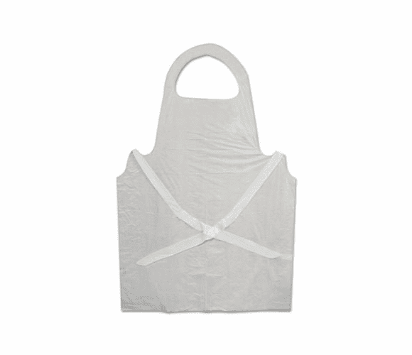 BWK390 Disposable Apron, Polypropylene, White, 100/Pack By BOARDWALK