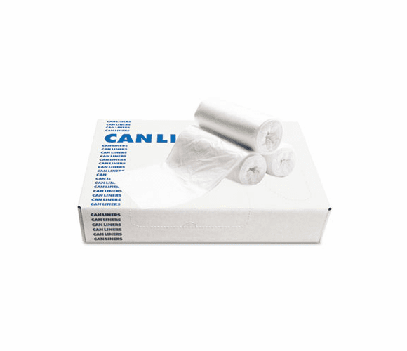 BWK4347EXH Waste Can Liners, 56 gal, 43 x 47, 0.6 mil, White, 25 Bags/Roll, 4 Rolls/Carton By BOARDWALK