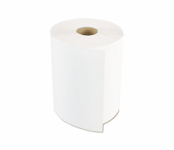 BWK6254 Hardwound Paper Towels, 8" x 800', One-Ply Bleached White, 6 Rolls/Carton By BOARDWALK