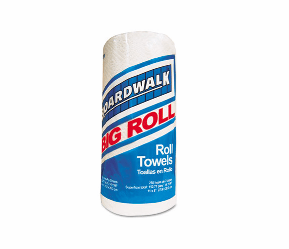 BWK6273 Paper Towels Rolls, Perforated, White, 11x8 1/2, 2-Ply, 250/Roll, 12 Rolls/Ctn By BOARDWALK