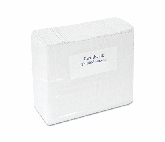 BWK8302 Tallfold Dispenser Napkin, 7" x 13 1/2", White, 10,000 per Carton By BOARDWALK
