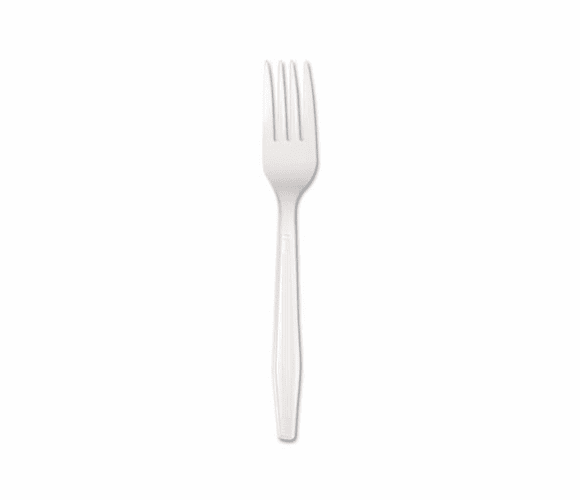 BWKBXFORK Full Length Polystyrene Cutlery, Fork, White, 100/Box By BOARDWALK