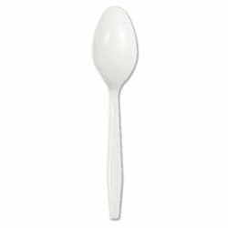 BWKBXSPOON Full-Length Polystyrene Cutlery, Teaspoon, White, 100/Box By BOARDWALK