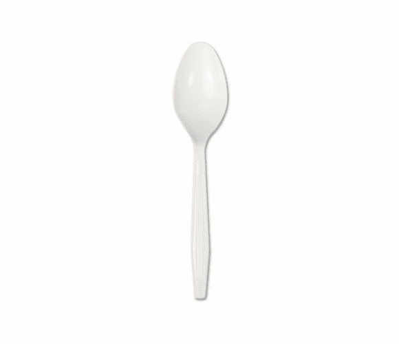 BWKBXSPOON Full-Length Polystyrene Cutlery, Teaspoon, White, 100/Box By BOARDWALK
