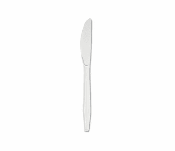 BWKCTKNIFE Plastic Tableware, Heavy Mediumweight, Knife, White, 1000/Carton By BOARDWALK
