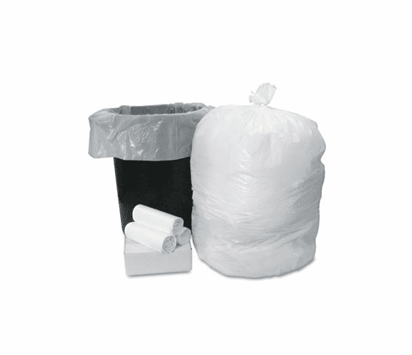 BWKSL404650XHW Low-Density Can Liner Smart Packs, 40-45 Gal., 0.65 ml, White, 50/Carton By BOARDWALK