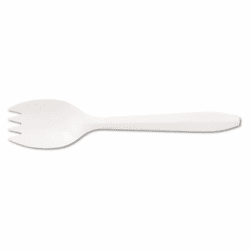 BWKYFWQW Mediumweight Polypropylene Cutlery, Spork, White, 1000/Carton By BOARDWALK