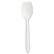 BWKYFWQW Mediumweight Polypropylene Cutlery, Spork, White, 1000/Carton By BOARDWALK