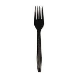 BWKYPHFE Full Length Polystyrene Cutlery, Fork, Black, 1000/Carton By BOARDWALK