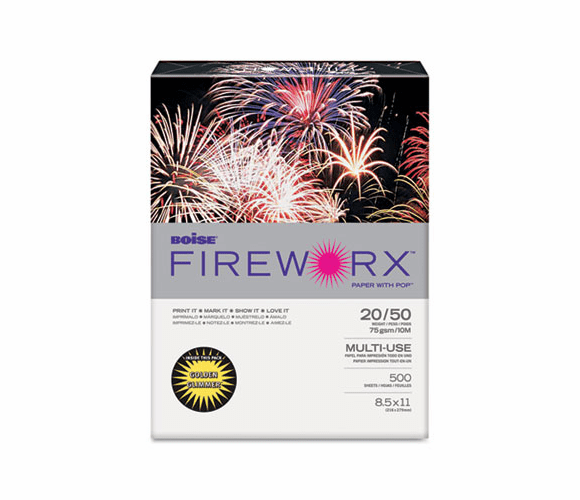 CASMP2201GRP FIREWORX Colored Paper, 20lb, 8-1/2 x 11, Golden Glimmer, 500 Sheets/Ream By CASCADES