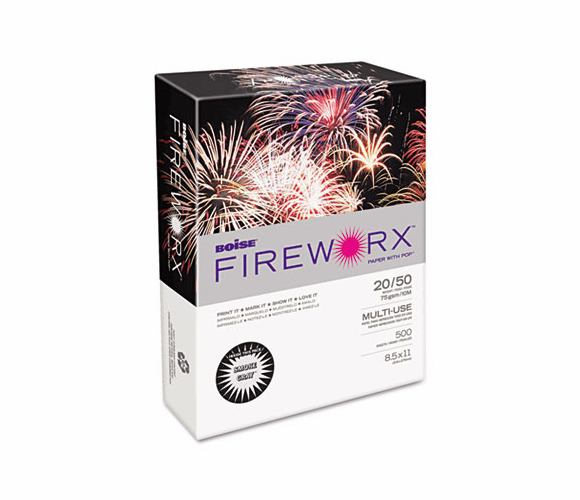 CASMP2201GY FIREWORX Colored Paper, 20lb, 8-1/2 x 11, Smoke Gray, 500 Sheets/Ream By CASCADES