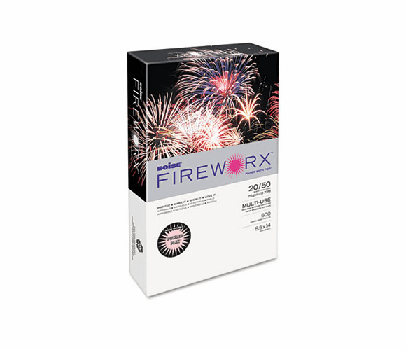 CASMP2204PK FIREWORX Colored Paper, 20lb, 8-1/2 x 14, Powder Pink, 500 Sheets/Ream By CASCADES