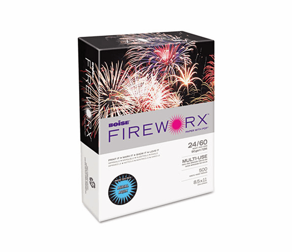 CASMP2241AA FIREWORX Colored Paper, 24lb, 8-1/2 x 11, Aerial Aqua, 500 Sheets/Ream By CASCADES