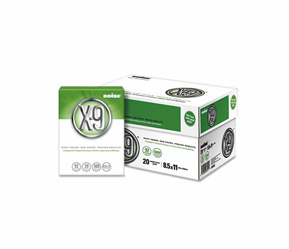 CASOX9001PLT X-9 Copy Paper, 92 Brightness, 20lb, 8-1/2 x 11, White, 200,000/Sheets By CASCADES