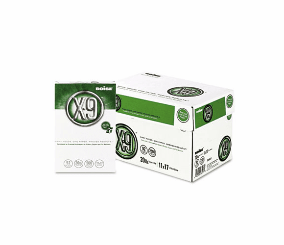 CASOX9007 X-9 Copy Paper, 92 Brightness, 20lb, 11 x 17, White, 2500 Sheets/Carton By CASCADES