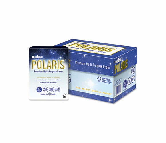 CASPOL8511 POLARIS Copy Paper, 8 1/2 x 11, 20lb White, 5,000 Sheets/Carton By CASCADES