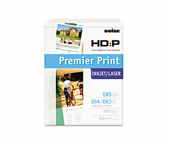CASPP9624 HD:P Premier Print Copy Paper, 96 Brightness, 24lb, 8-1/2x11, White, 500 Ream By CASCADES