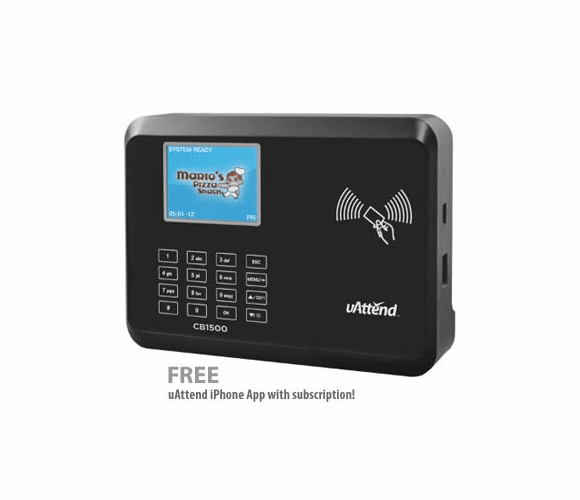 CB1500 Web-Based PIN Proximity Badge Time Clock By uAttend