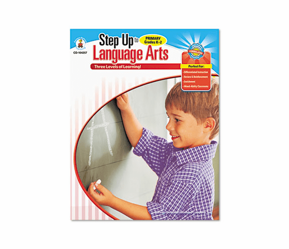 CDP104257 Step Up Series, Language Arts, Grades 1 to 3, 160 Pages By CARSON-DELLOSA PUBLISHING