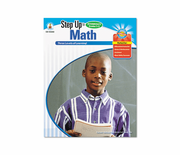 CDP104260 Step Up Series, Math, Grades 3 to 5, 160 Pages By CARSON-DELLOSA PUBLISHING