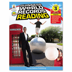 CDP104420 Guiness World Record Reading, Grade 3, 128 pages By CARSON-DELLOSA PUBLISHING