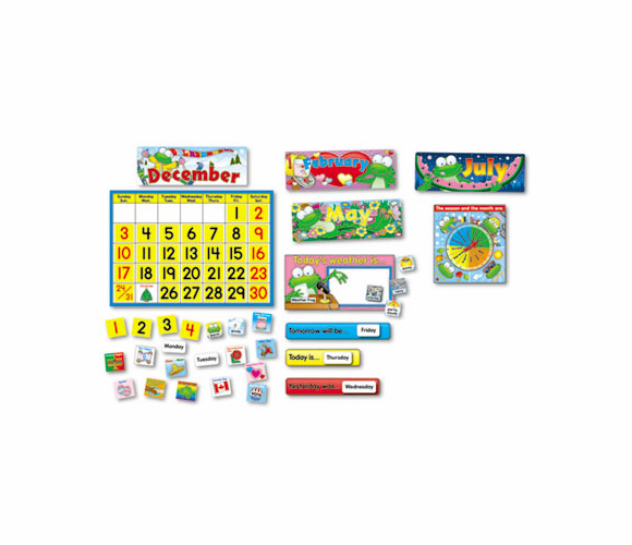 CDP110076 Frog Calendar Bulletin Board Set By CARSON-DELLOSA PUBLISHING