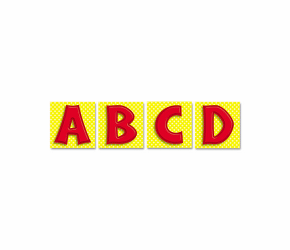 CDP119010 Quick Stick Letters Set, 45 Pieces, Red By CARSON-DELLOSA PUBLISHING