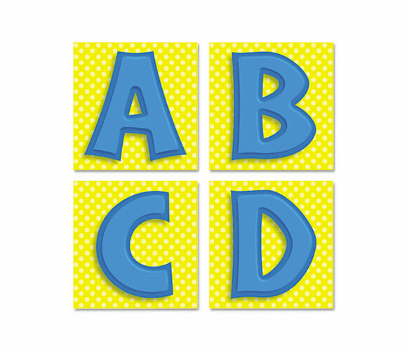 CDP119011 Quick Stick Letters Set, 45 Pieces, Blue By CARSON-DELLOSA PUBLISHING