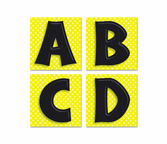 CDP119013 Quick Stick Letters Set, 45 Pieces, Black By CARSON-DELLOSA PUBLISHING