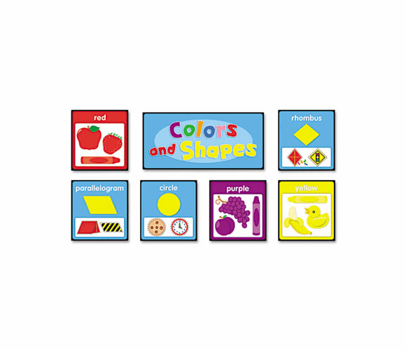 CDP119017 Quick Stick Bulletin Board Set, Colors and Shapes By CARSON-DELLOSA PUBLISHING