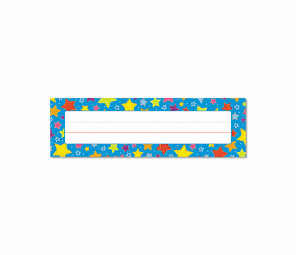 CDP122013 Desk Nameplates, Stars, 9 1/2" x 3", 36/Set By CARSON-DELLOSA PUBLISHING
