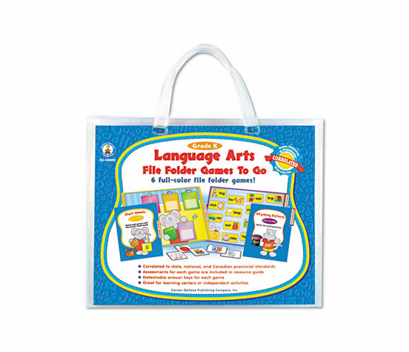 CDP140020 File Folder Games-To-Go, Language Arts, Kindergarten By CARSON-DELLOSA PUBLISHING