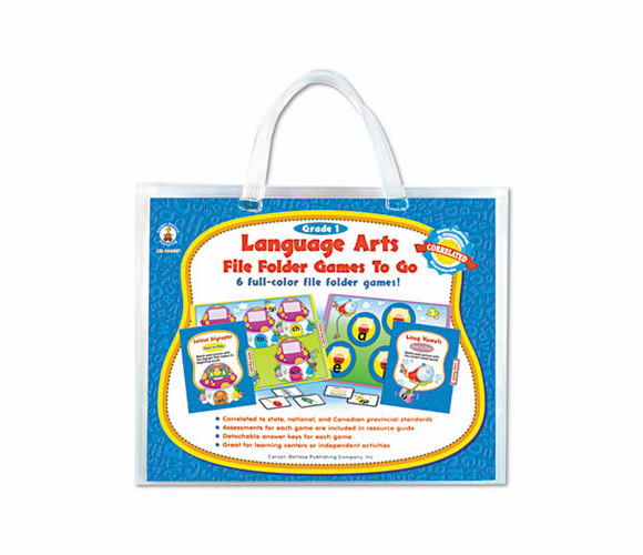 CDP140021 File Folder Games-To-Go, Language Arts, First Grade By CARSON-DELLOSA PUBLISHING