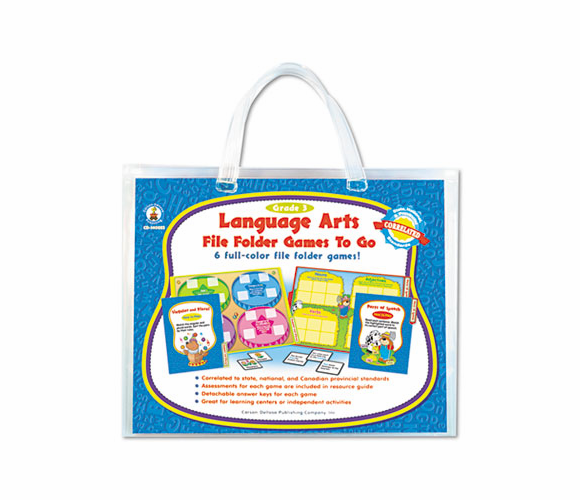 CDP140023 File Folder Games-To-Go, Language Arts, Third Grade By CARSON-DELLOSA PUBLISHING