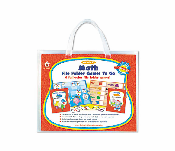 CDP140024 File Folder Games-To-Go, Mat, Kindergarten By CARSON-DELLOSA PUBLISHING