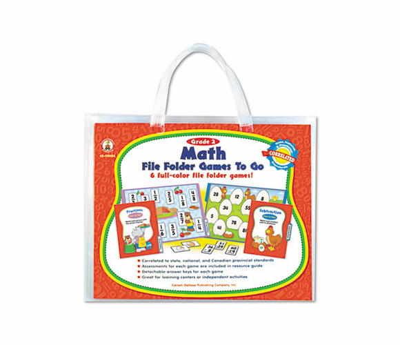 CDP140026 File Folder Games-To-Go, Mat, Second Grade By CARSON-DELLOSA PUBLISHING