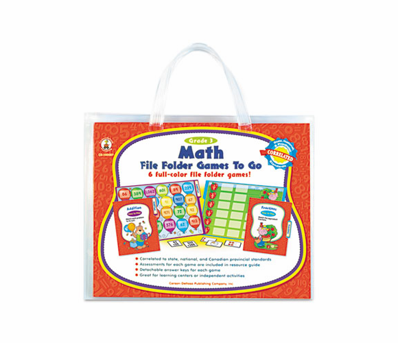 CDP140027 File Folder Games-To-Go, Mat, Third Grade By CARSON-DELLOSA PUBLISHING
