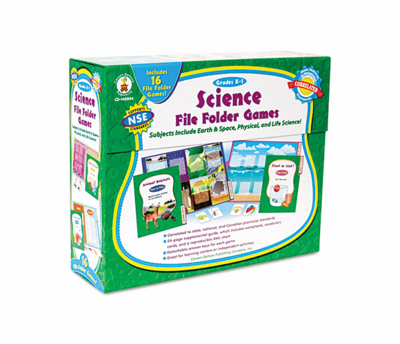 CDP140044 Science File Folder Game, Grades K-1 By CARSON-DELLOSA PUBLISHING