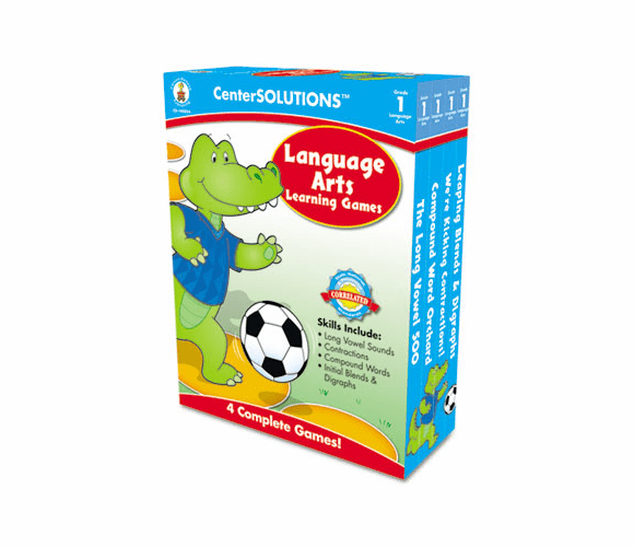 CDP140054 Language Arts Learning Games, Four Game Boards, 2-4 players, Grade 1 By CARSON-DELLOSA PUBLISHING