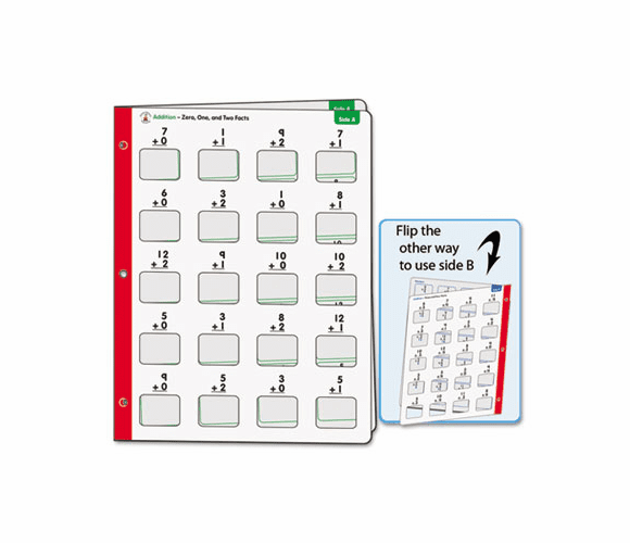 CDP140068 Math Windows, Addition, Five Write-On/Wipe-Away Cards By CARSON-DELLOSA PUBLISHING