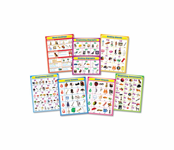 CDP144154 Chartlet Set, Language Arts, 17" x 22", 1 set By CARSON-DELLOSA PUBLISHING