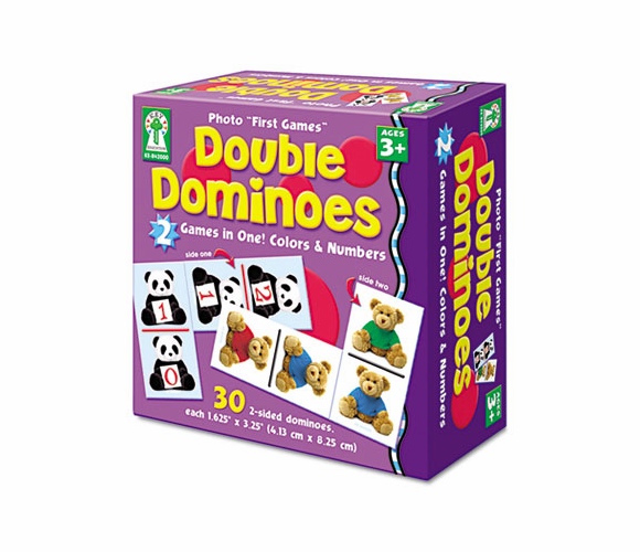 CDP842000 Photo First Games, Double Dominoes By CARSON-DELLOSA PUBLISHING