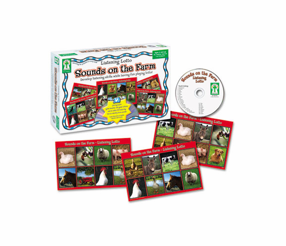 CDP846007 Listening Lotto Games, Farm By CARSON-DELLOSA PUBLISHING