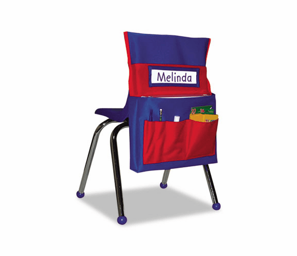 CDPCD158035 Chairback Buddy Pocket Chart, 12 x 22 1/2, Blue/Red By CARSON-DELLOSA PUBLISHING