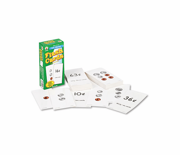 CDPCD3905 Flash Cards, U.S. Money, 3w x 6h, 96/Pack By CARSON-DELLOSA PUBLISHING