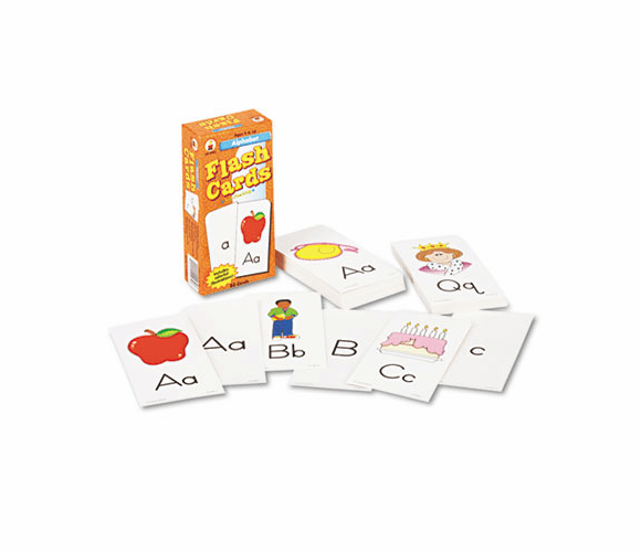 CDPCD3907 Flash Cards, Alphabet, 3w x 6h, 80/Pack By CARSON-DELLOSA PUBLISHING