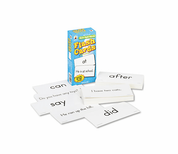CDPCD3910 Flash Cards, Basic Sight Words, 3w x 6h, 102/Pack By CARSON-DELLOSA PUBLISHING